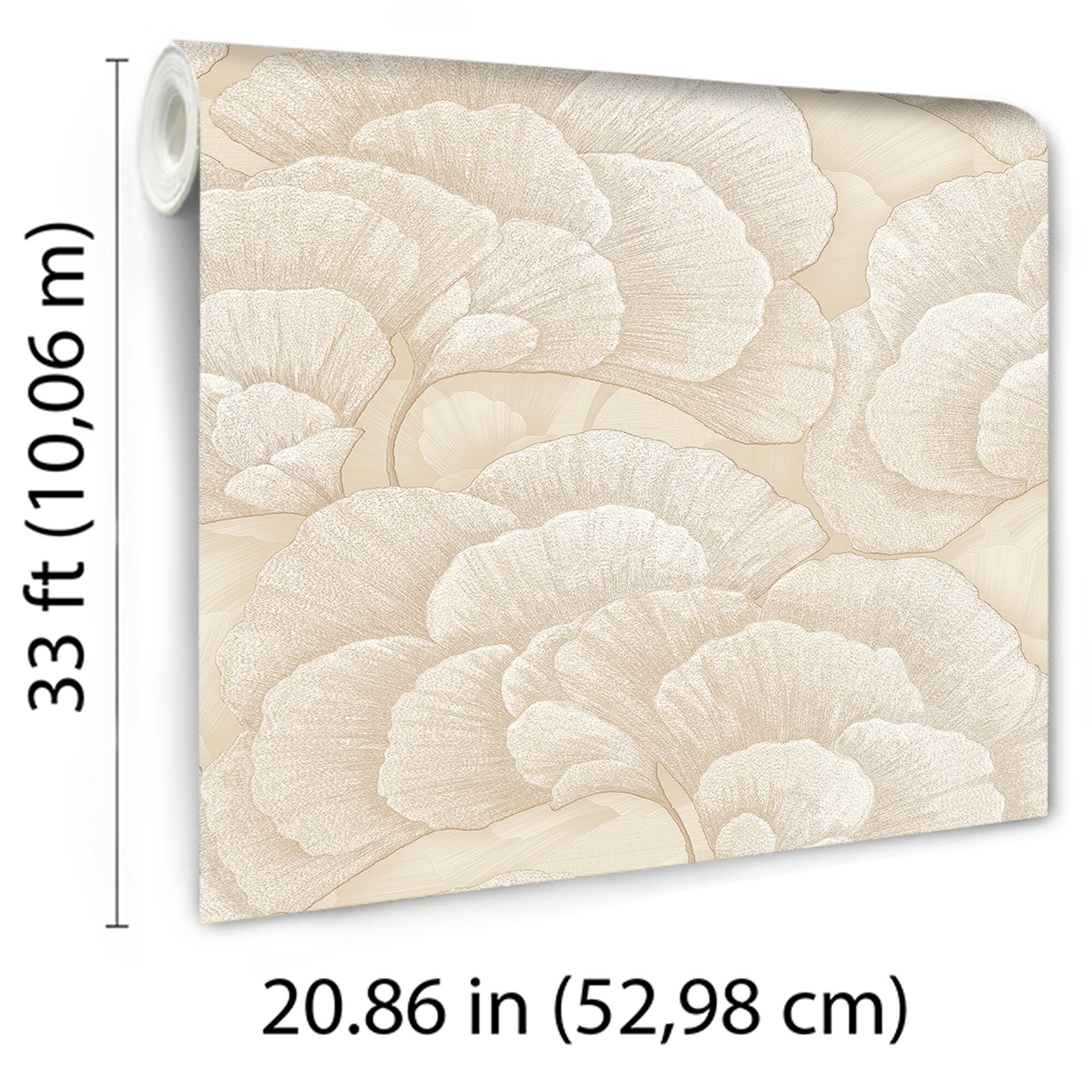 Designs Direct Embroidered Ginkgo Wallpaper